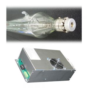 Tubo laser de 90W-100W RECI CO2 para maquina laser W2 / S2, 10000hr de vida + Fuente de alimentación para el grabador láser DY10 de 220V