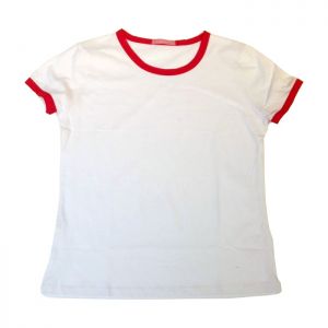 Blank Children´s Combed Cotton T-Shirt with Rim Colorful for Personlized Heat Transfer Printing