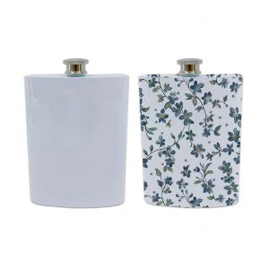 25pcs CALCA 8oz White 304 Stainless Steel Sublimation Blanks Alcohol Whiskey Liquor Pot Pocket Hip Flask Wine Bottle