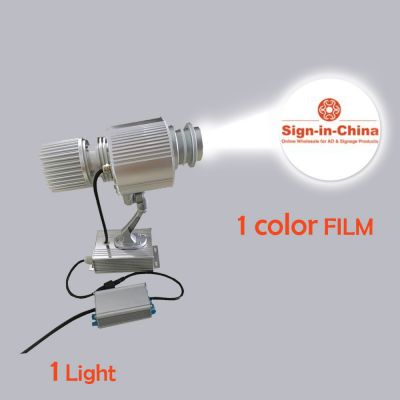 Impermeable Al aire libre IP65 10W LED estático Gobo publicidad Logo proyector de luz (solo colores)