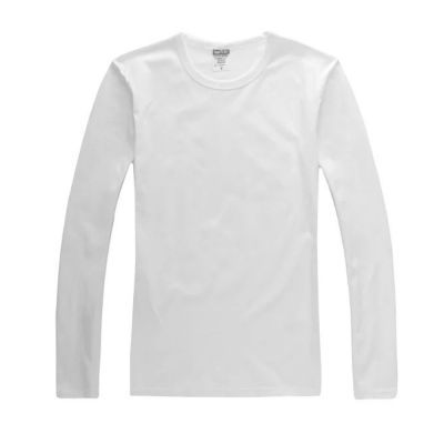 Playera Manga Larga para Niño de Algodón en Blanco 10pcs/pack