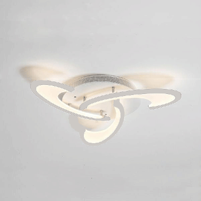 Luz Moderna LED Blanca de Acrilico para Luz de Techo 3 Cabezas