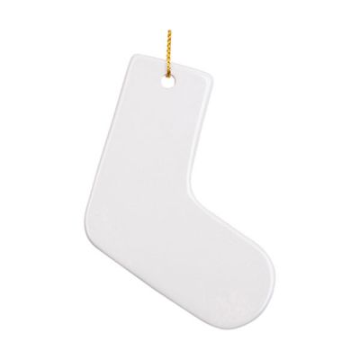 3" Stocking Ceramic Ornament