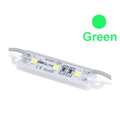 Modulo LED a Prueba de Agua SMD 2835 12VDC 0.6W 39x12x4mm,verde