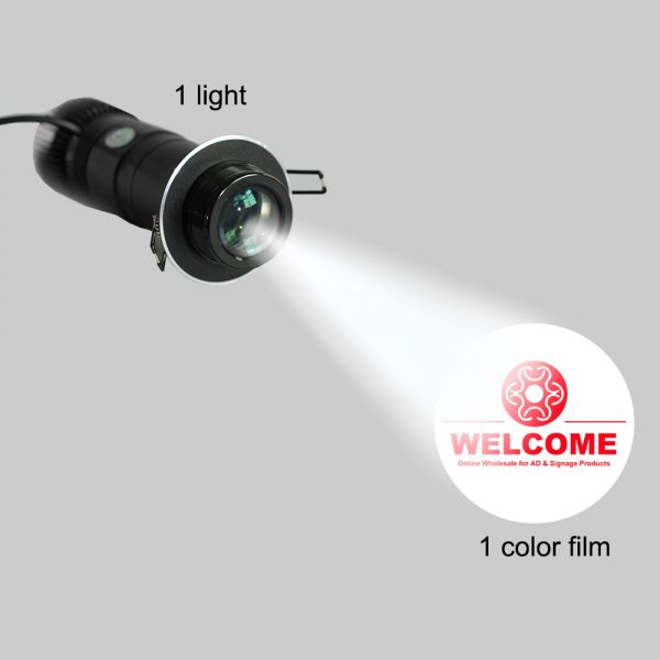 30W Embedded Black Desktop or Mountable LED Gobo Projector Advertising Logo Light (with Custom 1