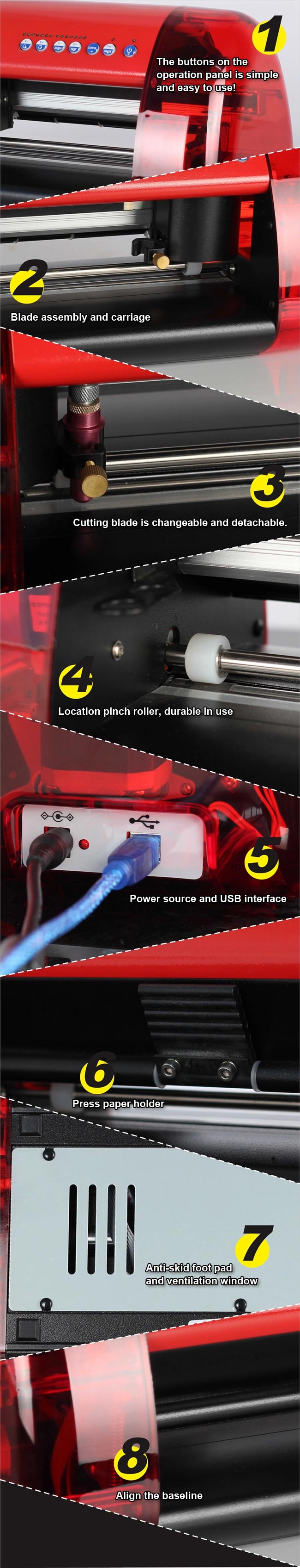 Vinyl Cutter and Plotter with Contour Cut Function detials 10