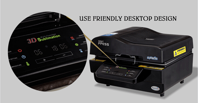 Sublimation Heat Press Machine for Phone Cases Mugs Cups Heat Transfer Printing Feature