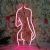 Lady Back LED Neon Sign Lights Art Decorative Lights (Pink)