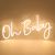 CALCA Warm White Oh Baby Neon Sign,Size- 23.5X 11.8inches