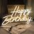 Happy Birthday White Integrative Neon Sign for Birthday Party Decoration Size-42X20cm+58X20cm