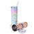 20oz Taperless Sublimation Blank Skinny Tumbler Stainless Steel Insulated Water Bottle Double Wall Vacuum Travel Cup With Sealed Lid and Straw (White)