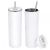 20oz Taperless Sublimation Blank Skinny Tumbler Stainless Steel Insulated Water Bottle Double Wall Vacuum Travel Cup With Sealed Lid and Straw (White) 20OZ